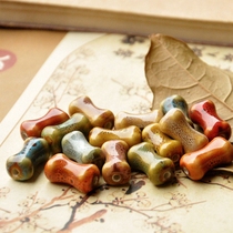 Diy Accessories Jingdezhen Ceramic Bearl Bone Shaped Bracelet Bracelet Woven Material