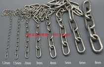 Stainless steel short chain long ring chain whip chain whip chain pet chain traction chain chain short ring M7