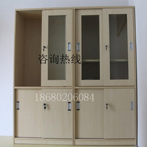 Guangzhou custom simple sliding door sliding door sliding door glass door filing cabinet lockers bookcase hotel cloth cabinet