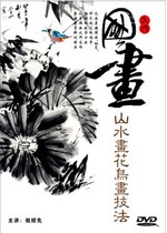  Introduction to Chinese Painting Landscape painting Flower and bird painting techniques CD-rom DVD video teaching self-study@Textbook learning disc@