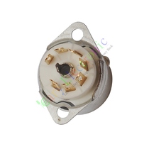 Gold plated with fixed ring tube holder ceramic GZC7-F-B-G 7 foot electronic tube seat suitable 6Z4 6Z4 EAA91 EC92 EC92 etc.