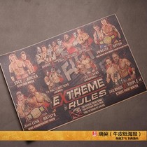 Fighting poster American wrestler gym decoration painting John Senna hanging painting Kraft paper retro custom