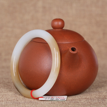 Xinjiang Hetian Jade Mountain Sugar Sheep fat jade Round bar bracelet 58 2mm WY