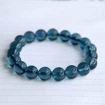 Water jade ice blue fluorite bracelet blue fluorite stone crystal bracelet elegant blue mens model