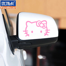 Excellent decoration truck stickers Cute and funny kitty Hello Kitty rearview mirror Car decoration stickers Reflective stickers Cartoon stickers