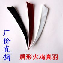 Archery supplies 5 inch Turkey real j arrow feather shield Turkey feather suitable for traditional wooden arrow bamboo arrow carbon arrow mixed carbon aluminum