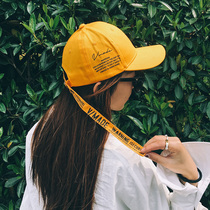 Spring and summer hat Female long streamer baseball hat Hipster cap Outdoor sun hat Hip hop hat Curved eave couple hat