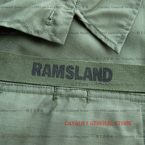 United States imported original Vietnam War green cotton cloth oil-printed black letter chest strip name strip RAMSLAND Ramsang