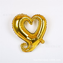 Explosion-style factory direct sales 18 inch Gogo heart aluminum film aluminum foil balloon wedding party decoration balloon