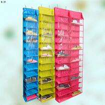 Door rear shoes collection bag hanging bag multilayer hanging wall shoes containing storage bag waterproof transparent suspension