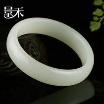 Jinghe Natural and Tianyu bracelets white jade bracelets female jade bracelet Xinjiang jade instrument mother bracelet