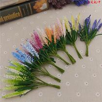 Simulation Foam Lavender Wind Shiny Bouquet Floral Bouquet Floral Fake Flowers DIY Handmade Floral Ring Material Gift Box Wedding Props