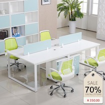 Staff desk 4-person 6-person custom computer desk and chair Simple modern screen combination direct sales steel and wood desk