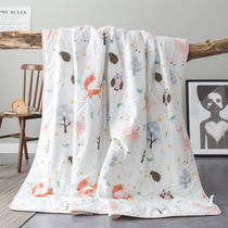 Cotton small fresh summer quilt Literary summer cool quilt washable air-conditioning quilt Pure cotton cartoon childrens quilt summer quilt core