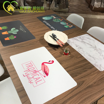 Good Things Recommend swing for background Nordic Fire Raging Birds Cacti Marble Tattooed Fresh Plant Waterproof Dining Mat