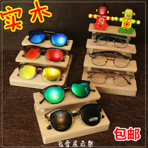 Solid wood sun glasses display props myopia glasses display frame glasses shop window decorations wooden tide products