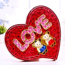 100 Roses Soap flower with bear gift Box Christmas Valentines Day Tanabata Festival Creative Birthday gift