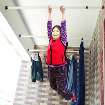 Suction-free stainless steel shower curtain rod telescopic rod clothes curtain rod curtain rod strut retractable 3 5 meters