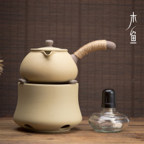 Japanese alcohol stove tea set ceramic side bar brewing kettle kung fu tea set black tea white tea electric pottery stove