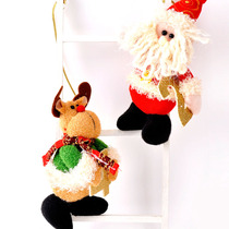 Christmas decorations old man stair doll ornaments Christmas tree elk plush toy gift decoration pendant