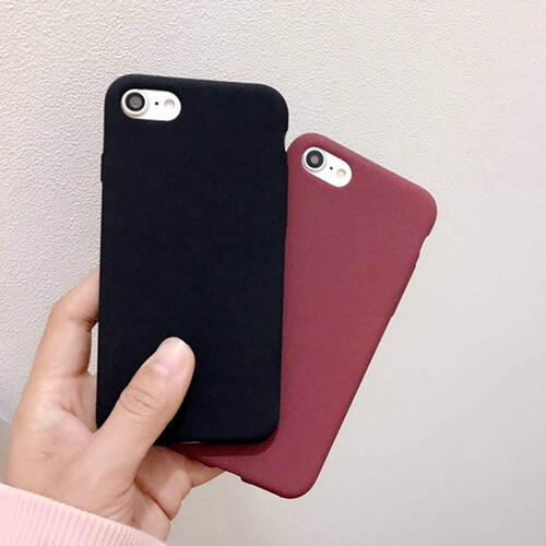 韩风酒红纯黑色磨砂软壳苹果8手机壳iphonex/7/6s/plus创意男女款_7折