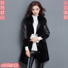 实拍真皮羽绒服女新款狐狸毛海宁皮衣中长款皮草修身外套