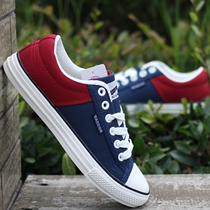 Summer pull back canvas shoes mens blue black youth trend ethnic style leisure student cloth shoes daily popular mens shoes