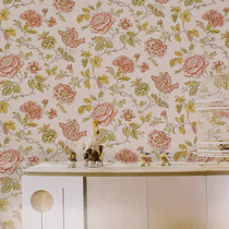 Living room background wallpaper American pattern plain stripe vintage American import seabrook pure paper wallpaper