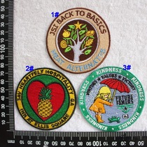 Heart embroidery YD05 Food tree Love pineapple Girl Umbrella embroidery Back rubber cloth 7 5CM patch