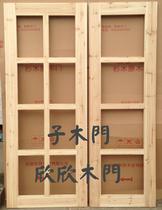 Solid wood log primary-secondary door open door full glass cedar wood door bedroom door kitchen bathroom door balcony door cut off