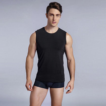 Mens summer wide-shouldered vest combed cotton waistcoat casual bottoming vest can wear sweat and good elasticity