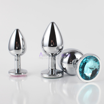 Male and female G-spot vestibular solid metal anal plug enema anal expansion Stainless steel bead anal plug masturbator