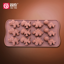 Cute Dinosaur Silicone Mold Chocolate Jelly Pudding Cake Mold Ice Mold Handmade Soap Mold High Temperature Resistant