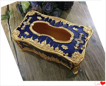 Russian castle tin tissue box wedding home tissue box Bar KTV metal Western hand paper draw box