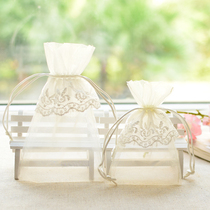 Lace bag Qianying wool felt diy material bag poke poke music finished product packaging sweet and cute bundle pocket