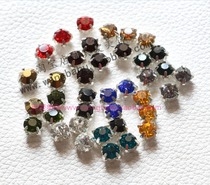 6mm Round Red Yellowish Blue Green Purple Color Hand-sewn Drilling water drill claws drill A drill A DIY skirt Shoe phone shell Decorative Drill