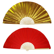 Mulan gold and silver fan Double-sided two-color Mulan fan Tai Chi fan Kung fu fan Ringing fan Performance fan