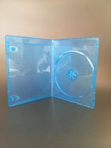 7MM ultra-thin single disc Blu-ray box can insert color pages light blue Blu-ray DVD double-sided box