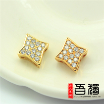 Bracelet Diy Accessories Handmade Gilded material Decorative Jewellery Necklace Slightly Inlaid Full Drill Star-studded Bead Pendant