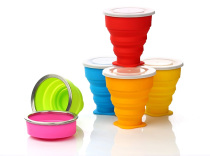 Outdoor travel glass Folding cup Telescopic cup Silicone portable wash cup Outdoor water cup