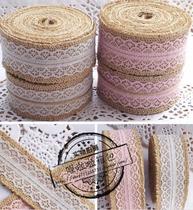 4CM wide handmade Christmas craft linen roll lace linen roll lace linen with wedding pack 1 meter price