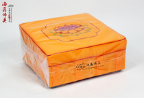 Haixin Buddha Buddhist supplies Solid wood Lotus worship mat Yellow worship mat Kneeling mat Futon Computer embroidery
