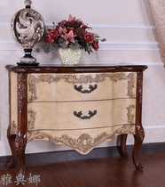 American entrance hall cabinet European style entrance partition cabinet decorative bucket cabinet solid wood hall locker exhibition hall decorative cabinet