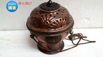 Nepalese handmade red copper eight auspicious incense stove with smoked incense stove tower incense stove