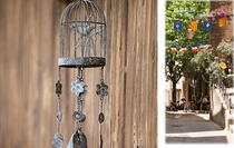 Promotion Foreign Trade Retro to the Old Iron Art Little Bird Bird Cage Wind Bells American Countryside ZAKKA Iron Art Wind Bells