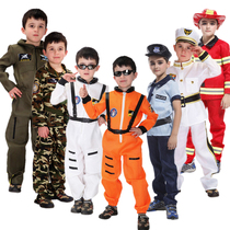 Halloween childrens cosplay costume Christmas toddler mask ball fireman suit Police suit astronaut