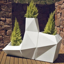 VONWM POT diamond flower POT polygonal flower art flower POT decorative flower POT FRP flower POT