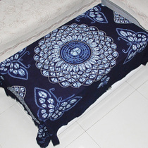 Yunnan Dali Bai tie-dyeing table hanging cloth cloth tie-dyed decorative cloth 160 * 110cm gold flower fabric