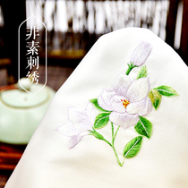 Non-Sudian page 267 Jasmine original design Su embroidery Jasmine custom double layer silk embroidery handkerchief