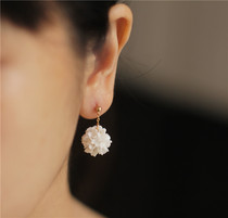 CaicaiLee Cai Cai Li ceramic 14K gold flower ball series earrings handmade original creative accessories